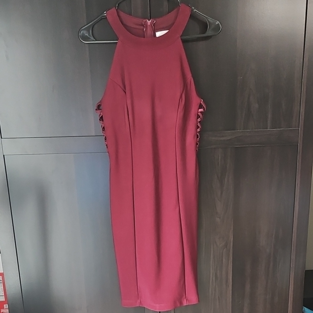 Emerald Sundae Backless Wine Dress